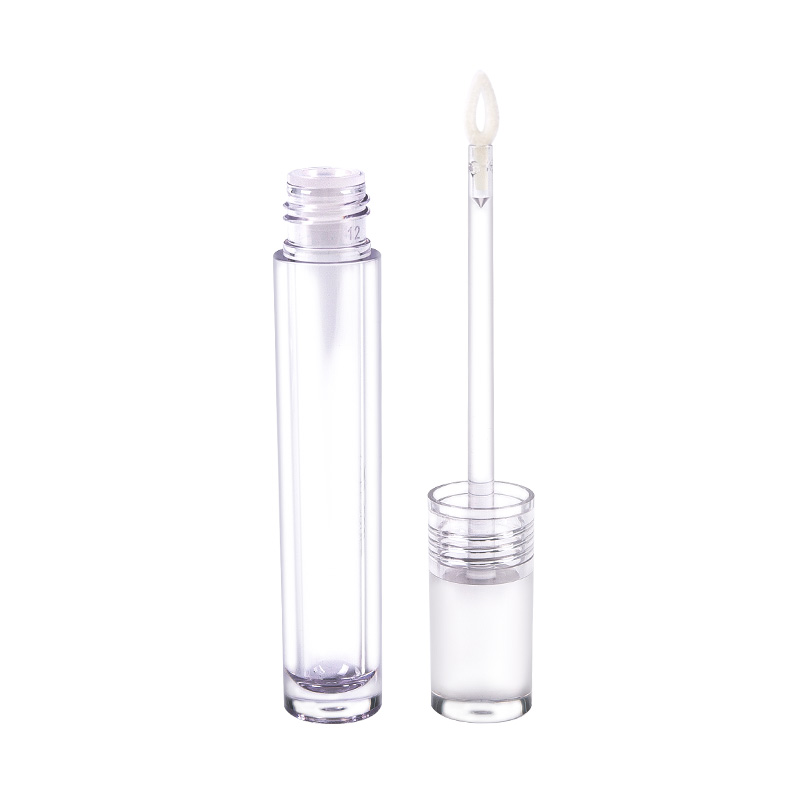 Empaquetado cristalino del tubo del lustre del labio del esmalte del labio de la textura de cristal cilíndrica completamente transparente de 8ml