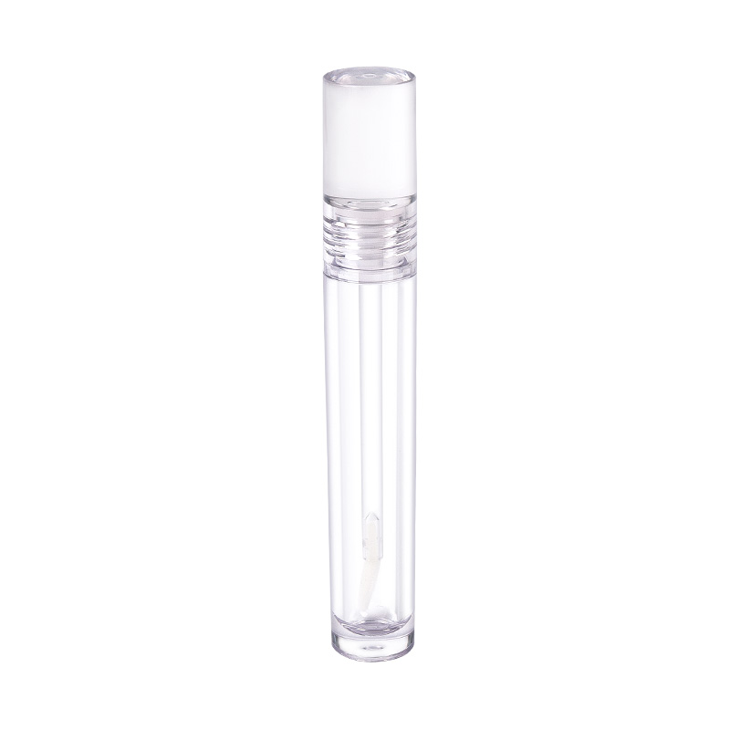 Empaquetado cristalino del tubo del lustre del labio del esmalte del labio de la textura de cristal cilíndrica completamente transparente de 8ml