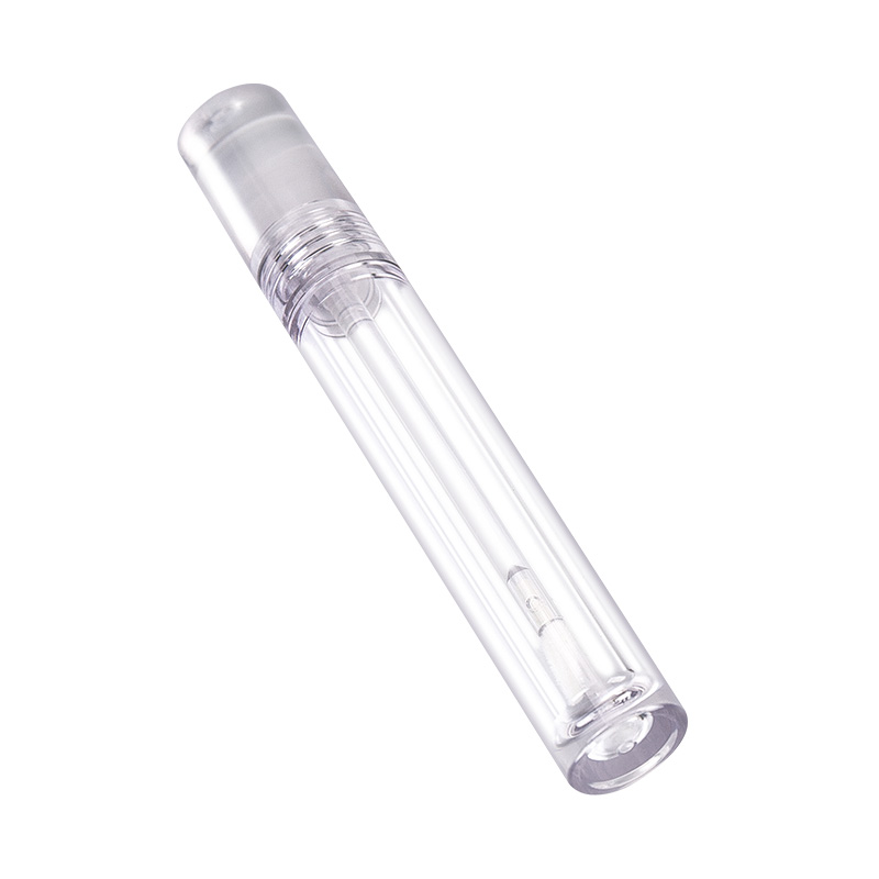 Empaquetado cristalino del tubo del lustre del labio del esmalte del labio de la textura de cristal cilíndrica completamente transparente de 8ml