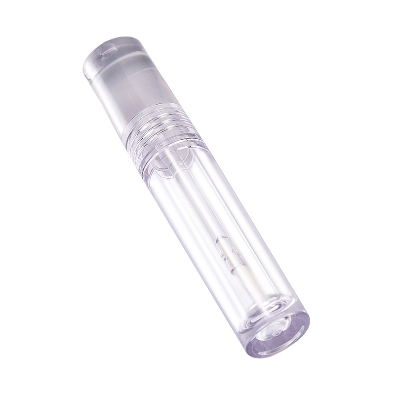 Empaquetado cristalino del tubo del lustre del labio del esmalte del labio de la textura de cristal cilíndrico completamente transparente de 6ml