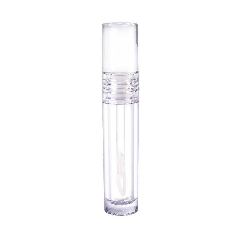 Empaquetado cristalino del tubo del lustre del labio del esmalte del labio de la textura de cristal cilíndrico completamente transparente de 6ml